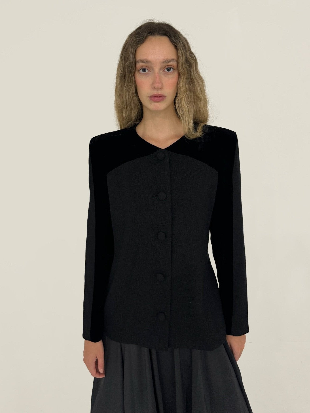 Carolina Herrera Velvet and Wool Blazer