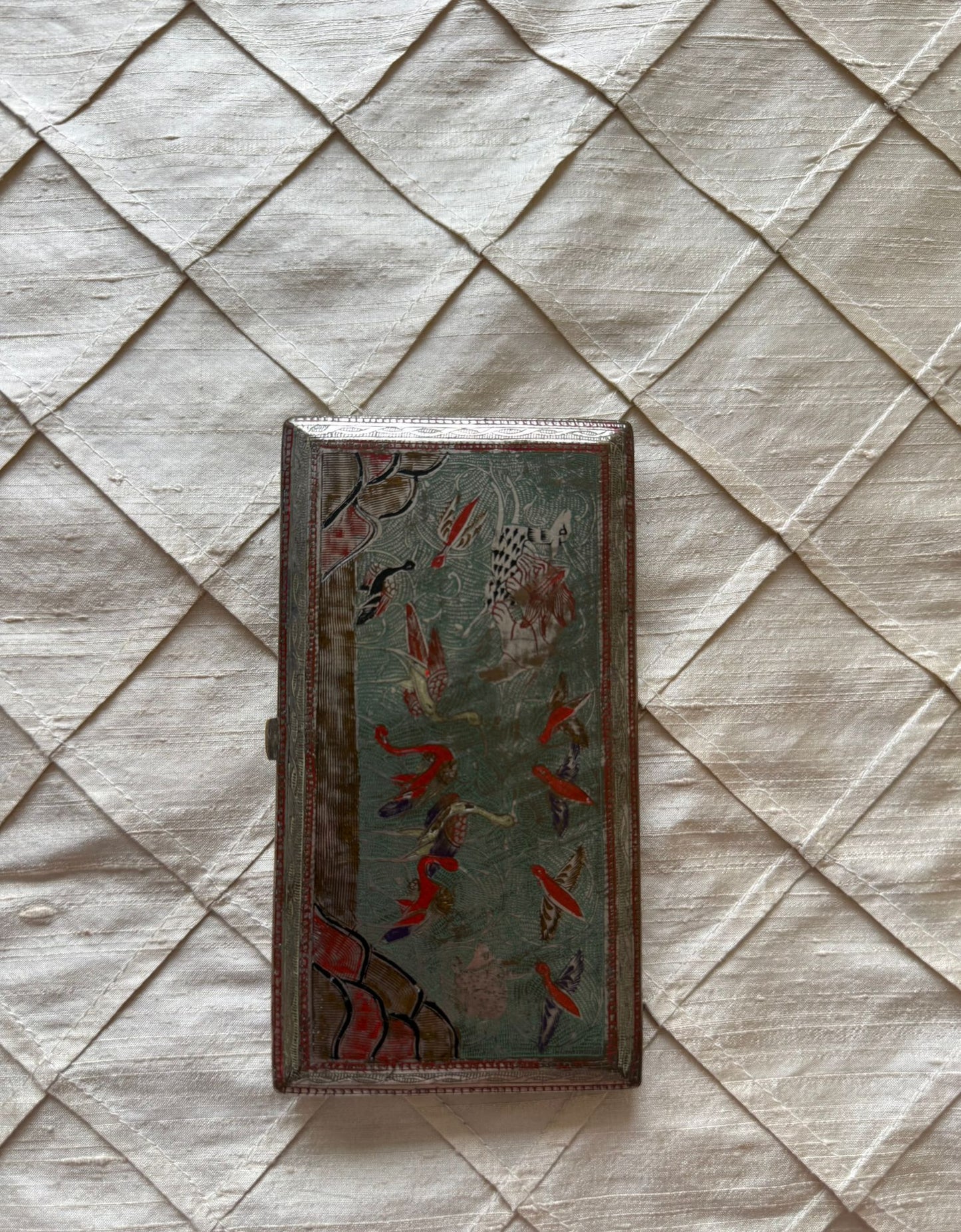 1940s Hand-Painted Cigarette Case