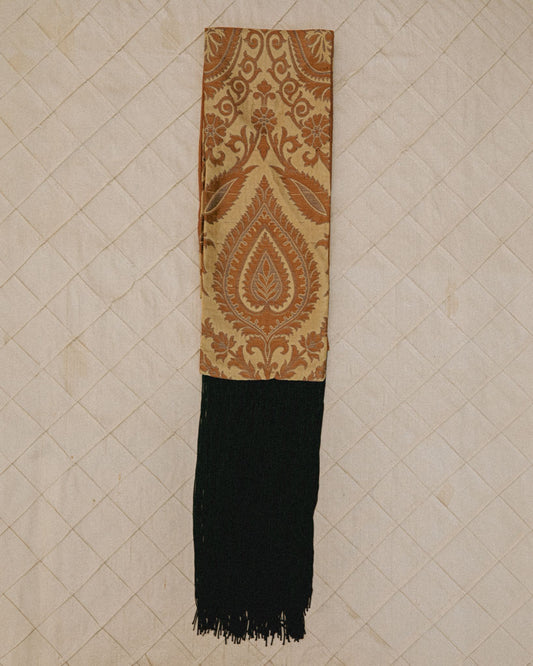 Silk Woven Scarf Golden Brown
