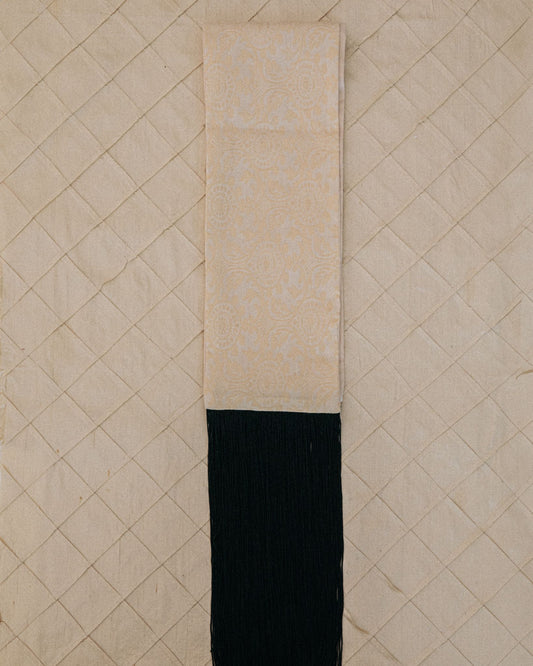 Silk Woven Scarf Warm Ivory